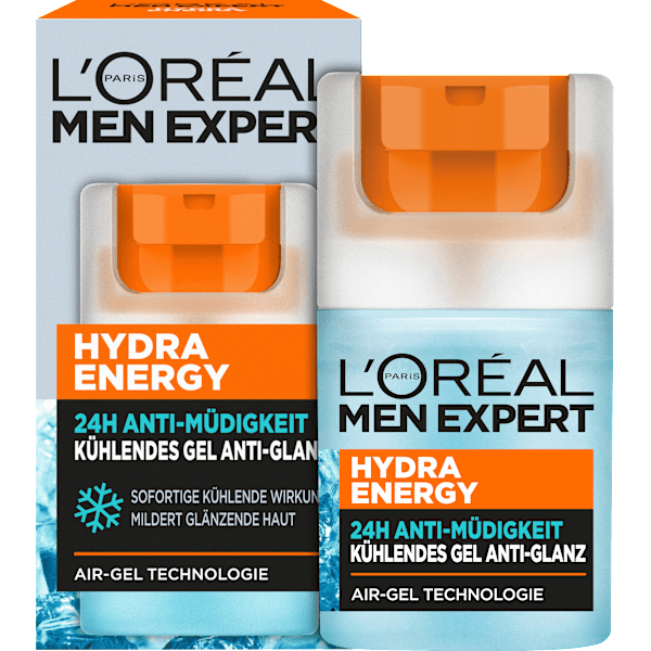 Gesichtsgel Hydra Energy, Kühlend & Anti-Glanz, 24h Anti-Müdigkeit L'ORÉAL PARiS MEN EXPERT