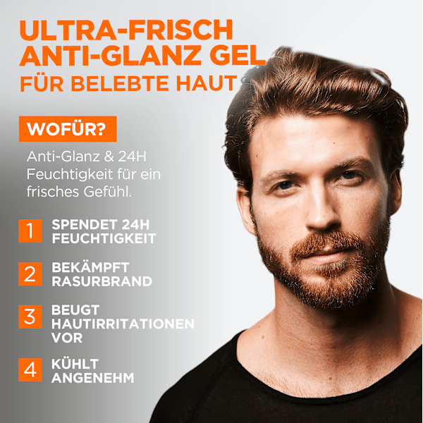 Gesichtsgel Hydra Energy, Kühlend & Anti-Glanz, 24h Anti-Müdigkeit L'ORÉAL PARiS MEN EXPERT