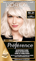 Haarfarbe 10.21 Platin Perlmuttblond L'ORÉAL PARiS PRÉFÉRENCE