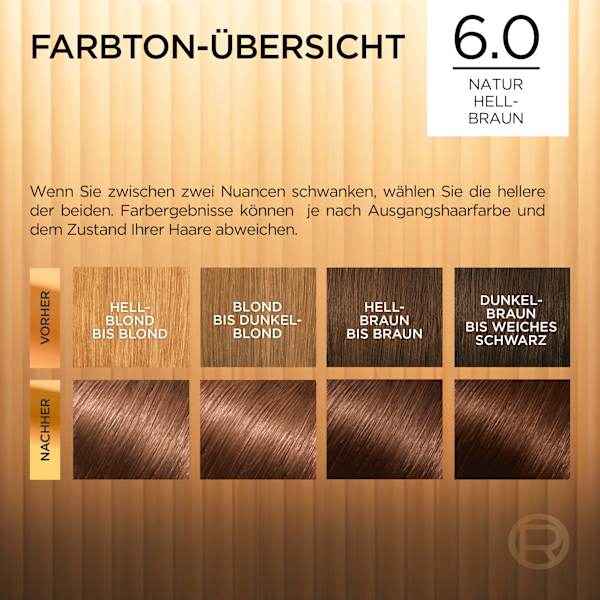 Haarfarbe 6 Natur Hellbraun L'ORÉAL PARiS PRÉFÉRENCE