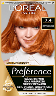 Haarfarbe 7.4 Kupferblond L'ORÉAL PARiS PRÉFÉRENCE