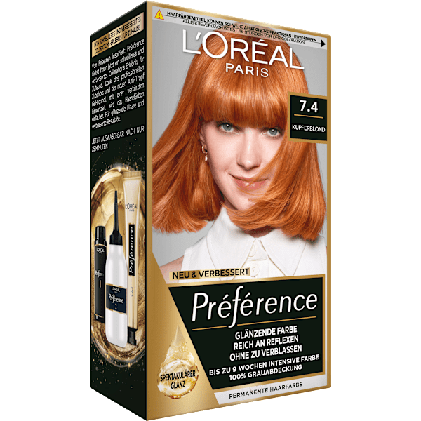 Haarfarbe 7.4 Kupferblond L'ORÉAL PARiS PRÉFÉRENCE
