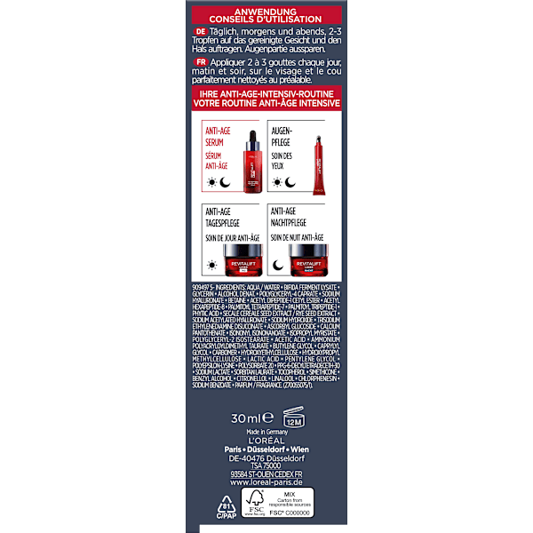 Anti-Aging Laser Serum mit Tri-Peptiden, Hyaluronsäure und Vitamin C L'ORÉAL PARiS REVITALIFT