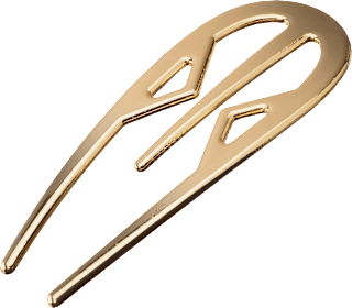 Haar-Pin Gold-Optik LANGHAARMÄDCHEN