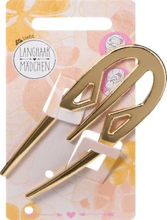Haar-Pin Gold-Optik LANGHAARMÄDCHEN