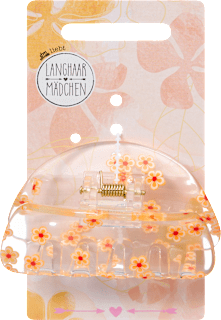 Haarklammer mit Blumen, transparent LANGHAARMÄDCHEN