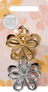 Haarklammern Blumen, Gold- & Silberoptik LANGHAARMÄDCHEN