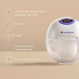 Doppelmilchpumpe tragbar, elektrisch Lansinoh