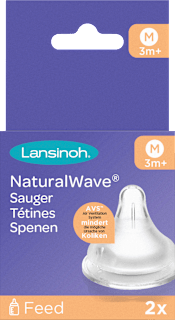 Trinksauger Natural Wave Silikon, Gr. M, ab 3 Monaten Lansinoh