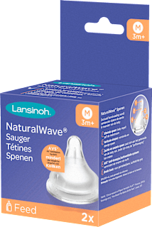 Trinksauger Natural Wave Silikon, Gr. M, ab 3 Monaten Lansinoh