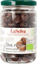 Oliven schwarz, entsteint, im Ofen getrocknet LaSelva