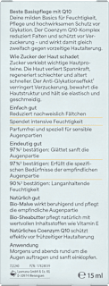 Anti Falten Augencreme Q10  Basis Sensitiv lavera NATURKOSMETIK