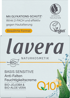 Anti Falten Feuchtigkeitscreme Q10 Basis Sensitiv lavera NATURKOSMETIK