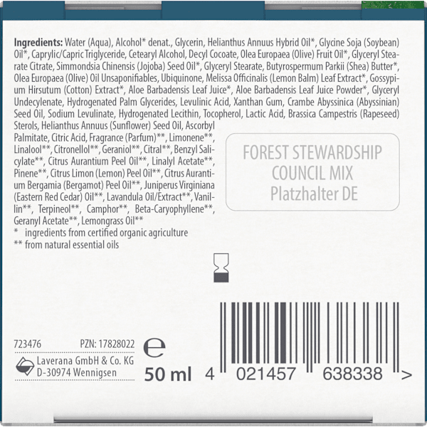 Anti Falten Nachtcreme Q10 Basis Sensitiv lavera NATURKOSMETIK