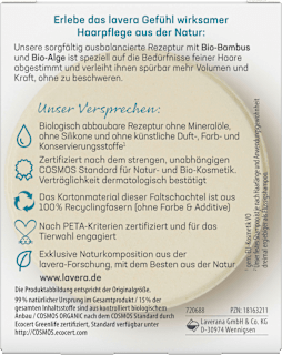 Festes Shampoo Volumen & Kraft  lavera NATURKOSMETIK