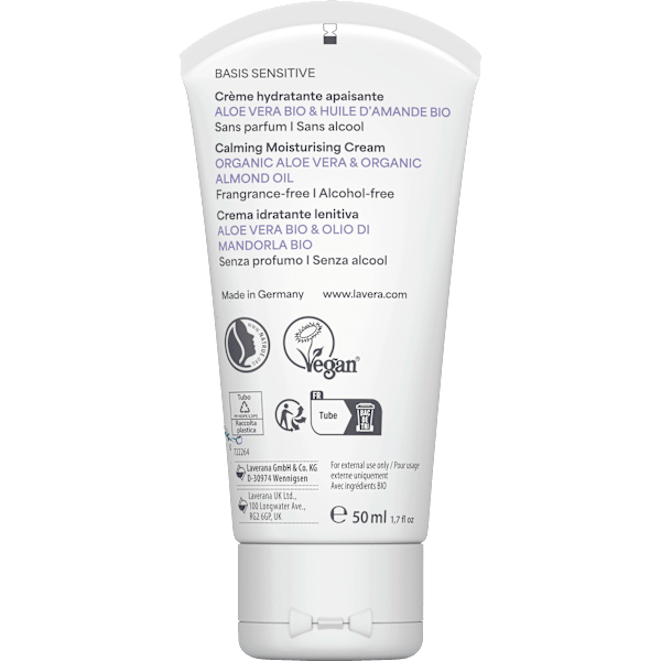 Gesichtscreme Basis Sensitiv beruhigend lavera NATURKOSMETIK