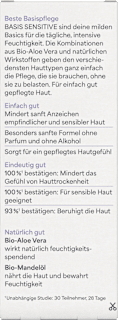 Gesichtscreme Basis Sensitiv beruhigend lavera NATURKOSMETIK