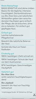 Gesichtscreme Basis Sensitiv feuchtigkeitsspendend  lavera NATURKOSMETIK