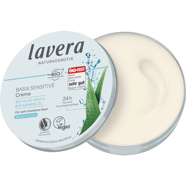 Gesichtscreme Basis Sensitiv in der Dose lavera NATURKOSMETIK