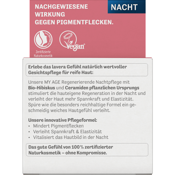 Nachtcreme regenerierend My Age lavera NATURKOSMETIK