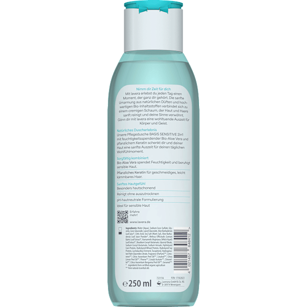 Pflegedusche Basis Sensitiv 2in1  lavera NATURKOSMETIK