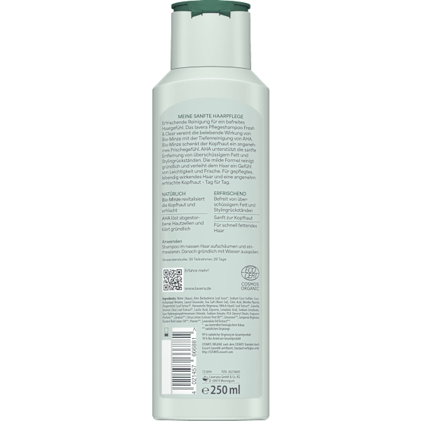 Shampoo Fresh & Clear lavera NATURKOSMETIK