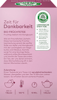 Früchtetee "Zeit für Dankbarkeit" (20 Beutel) LEBENSBAUM