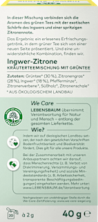 Kräutertee Ingwer-Zitrone (20 Beutel) LEBENSBAUM