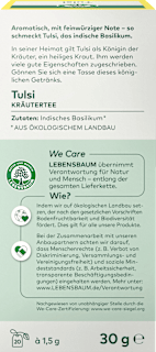 Kräutertee Tulsi (20 Beutel) LEBENSBAUM