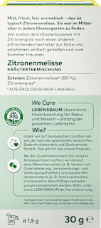 Kräutertee Zitronenmelisse (20 Beutel) LEBENSBAUM