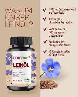 Leinöl Kapseln 60 St Lebepur