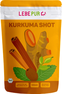 Pflanzenpulver, Kurkuma Shot Lebepur