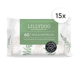 Feuchttücher Mild & Natürlich (15 x 60 St) LILLYDOO