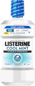 Mundspülung Cool Mint Extra Milde Minze alkoholfrei Listerine