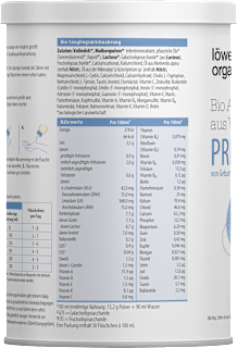 Anfangsmilch Pre auf Vollmilchbasis, von Geburt an Löwenzahn Organics
