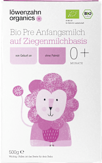Anfangsmilch Pre auf Ziegenmilchbasis von Geburt an Löwenzahn Organics