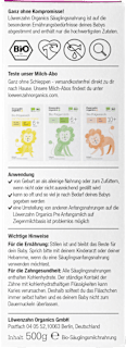 Anfangsmilch Pre auf Ziegenmilchbasis von Geburt an Löwenzahn Organics