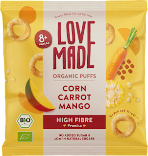 Babysnack Mais Karotte & Mango ab 8 Monaten LoveMade Organics