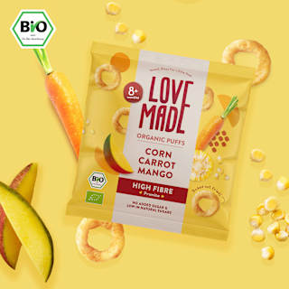 Babysnack Mais Karotte & Mango ab 8 Monaten LoveMade Organics