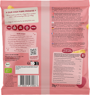 Babysnack Mais Linse, Hafer & Erdbeere ab 6 Monaten LoveMade Organics