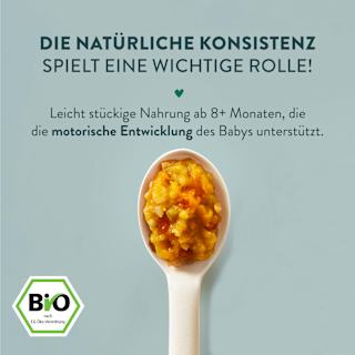 Menü Bulgur Risotto mit Karotten, Kürbis, Rosmarin, ab 8 Monaten LoveMade Organics