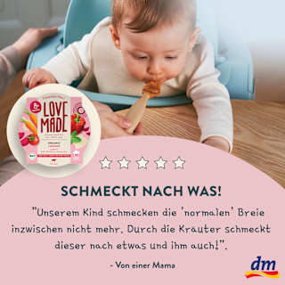 Menü Lasagne mit Karotten, Paprika, Oregano,  ab 8 Monaten LoveMade Organics