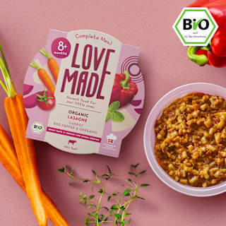 Menü Lasagne mit Karotten, Paprika, Oregano,  ab 8 Monaten LoveMade Organics