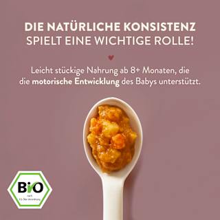 Menü mit Kartoffeln, Karotten, Rindfleisch, Thymian, ab 8 Monaten LoveMade Organics