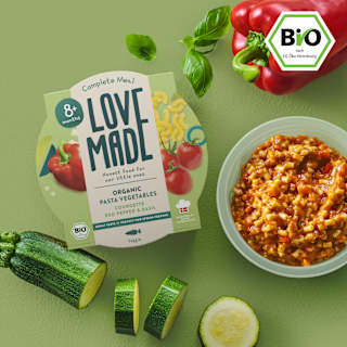 Menü Nudelgericht mit Gemüse, ab 8 Monaten LoveMade Organics