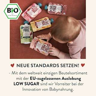 Quetschie Apfel, Süßkartoffel und Quinoa, ab 6 Monaten LoveMade Organics