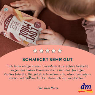 Quetschie Apfel, Süßkartoffel und Quinoa, ab 6 Monaten LoveMade Organics