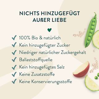 Quetschie Erbsen, Zucchini, Apfel und Quinoa, ab 6 Monaten LoveMade Organics
