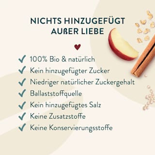 Quetschie Haferbrei, Apfel, Pastinake, Quinoa und Zimt, ab 6 Monaten LoveMade Organics