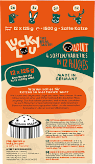 Nassfutter Katze Wild-Mix Multipack (12x125 g) Lucky Lou